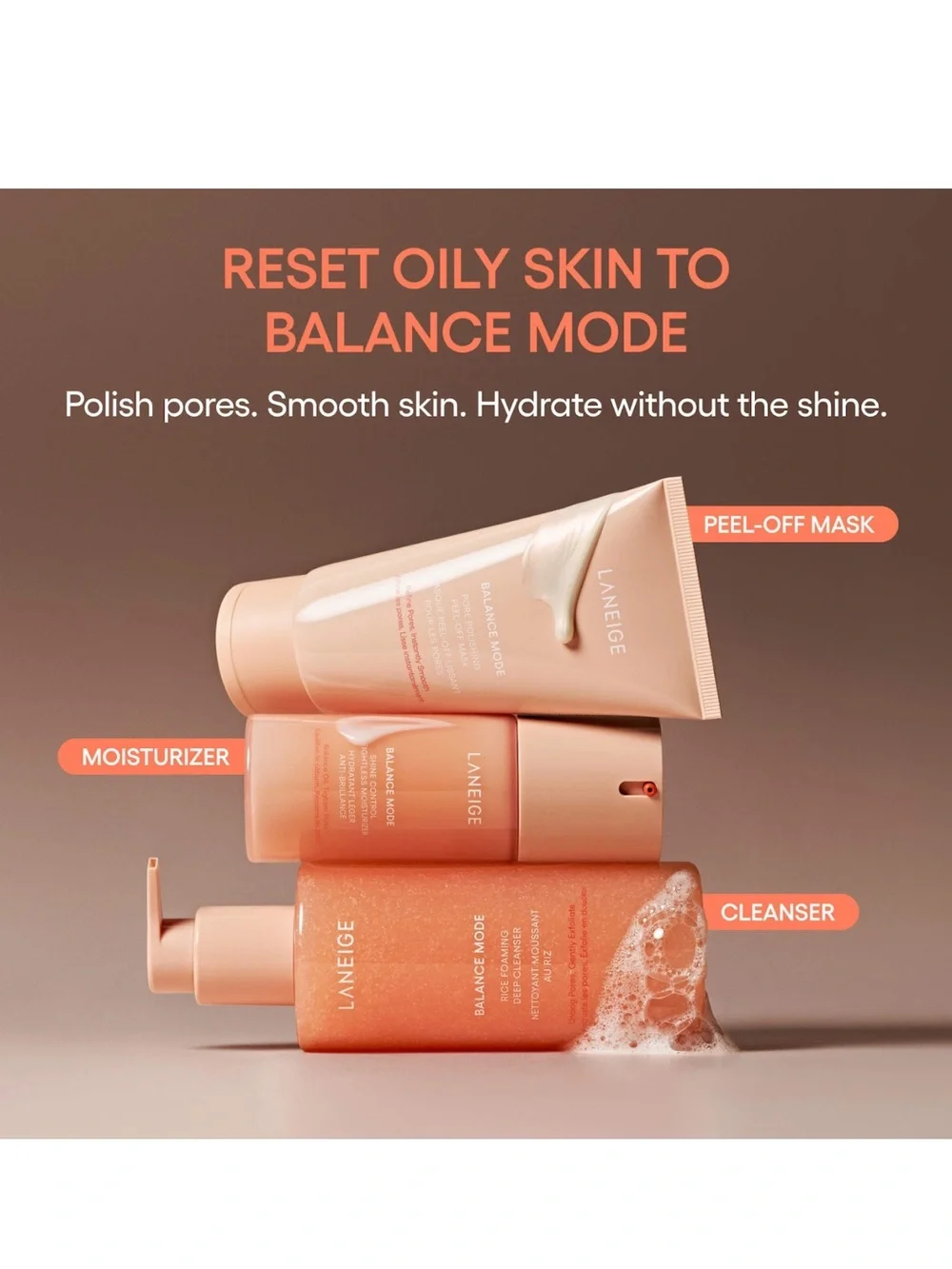 LANEIGE Peach-Toned Balance Mode Shine Control Moisturizer — NEW IN BOX✨